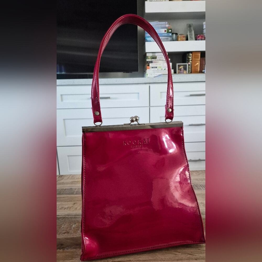 Kookai Paris Glossy Red Tote Bag